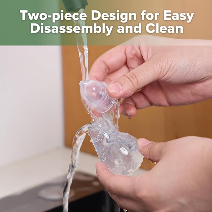 Haakaa Silicone Baby Nasal Aspirator | Nose Bulb Syringe | Easy-Squeezy Baby Nose Cleaner, 0m+ Newborn Infant &Toddler - BPA Free Silicone-2 Tips