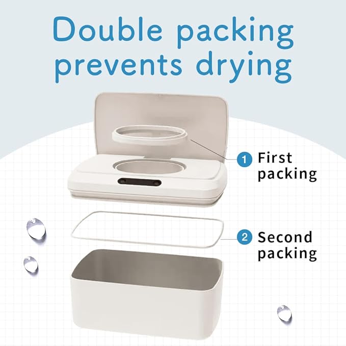 ROUNDS Automatic Opening and Closing Baby Wipes Dispenser Wet Dispenser Diaper Wipes Dispenser Wet Wipe Holder