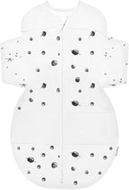 Happiest Baby SNOO Sleep Sack - 100% Organic Cotton Baby Swaddle Blanket - Doctor Designed Promotes Healthy Hip Development (Ivory Planets, Large)
