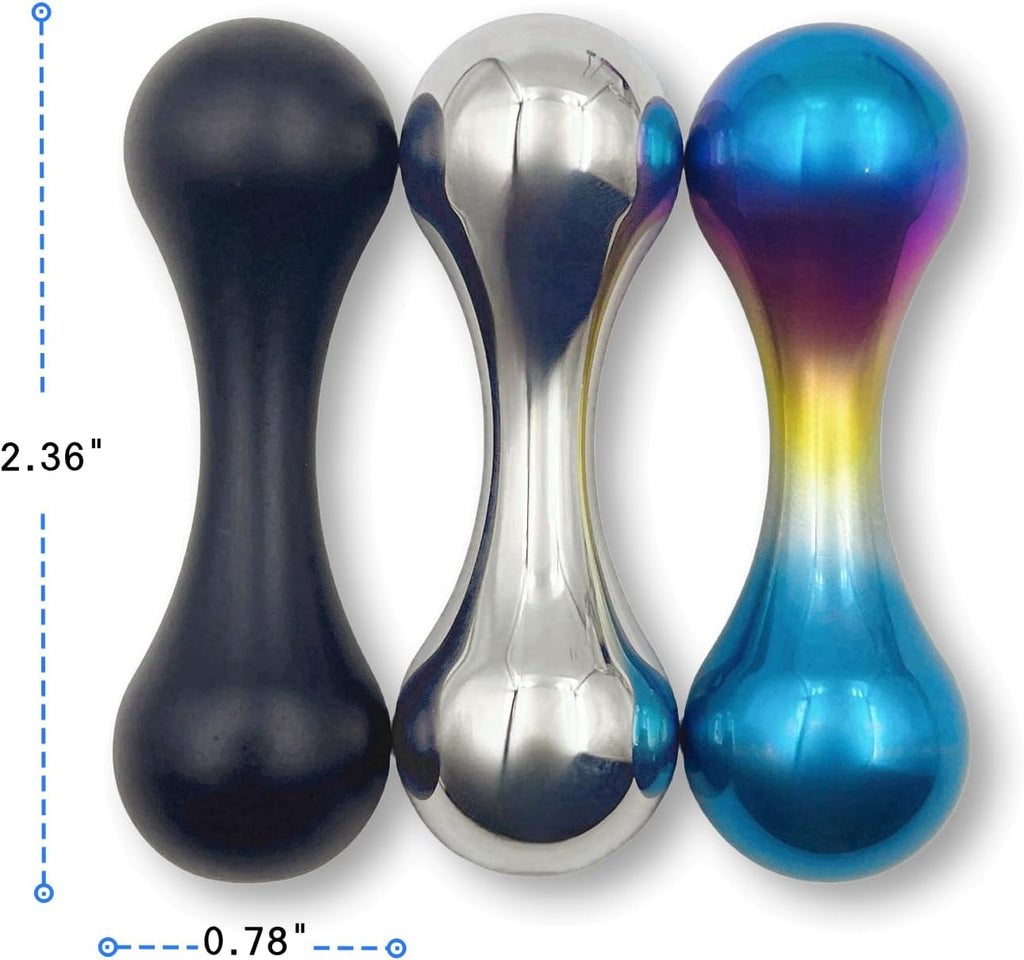 Knucklebone Skill Toys, Small Bone Toys, Made of Metal, Portable EDC Fingers Fidget Toys, Gifts for Skill Players (Aluminium/Black)