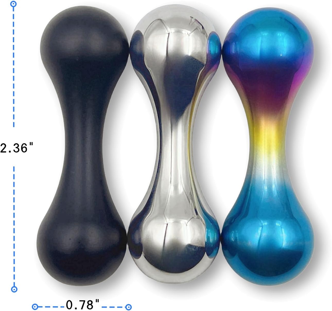 Knucklebone Skill Toys, Small Bone Toys, Made of Metal, Portable EDC Fingers Fidget Toys, Gifts for Skill Players (Titanium/Mirror Polishing)