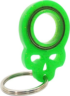 Skull Keychain Spinner,Glow Fidget Keychain,Spinning Keychain Fidget, Fidget Spinner Keychain Toys for Keys (Green)