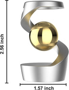 Fidget Toys for Adults, Metal Fidget Toys Desk Fidgets for Office for Adults, Quite Kids Fidget Toys for Anxiety and Stress (Silver Gold)