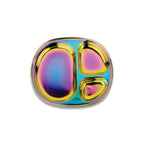 Ahimsa Stainless Steel Kids Plates - Divided Toddler Plates, Pediatrician Designed, Non Toxic Toddler Plate, BPA Free & Dishwasher Safe (Rainbow Single)