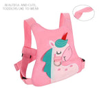 Toddler Leash-Baby Walking Safty Harness and Child Anti Lost Wrist Link for Girls/Boys Travel (Pink)