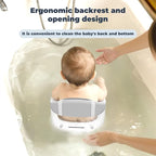 Baby Bath Seat-for Babies 6 Months & up with Temperature Alert+Soft Cushion+Suction, Toddler Bath Seat for Baby, Sitting Up with Baby Bathtub Seat, Grey
