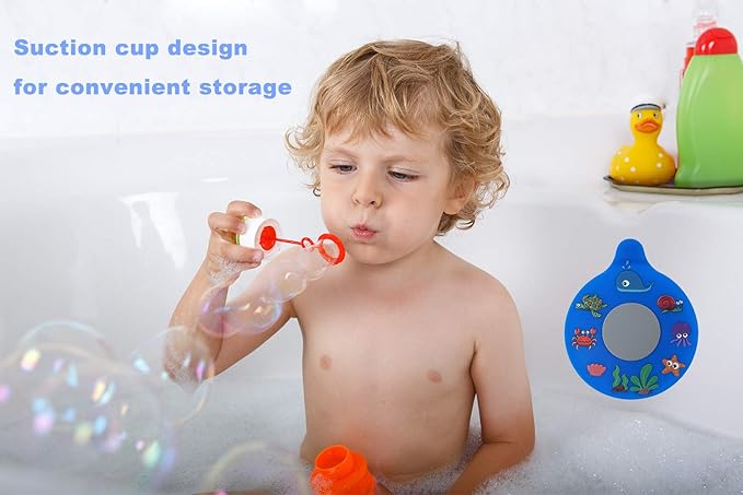 Bathtub Drain Stopper, Silicone Tub Stopper Plug, Universal Bath Drain Cover, Kids Tots Babies Gift (Blue Turtle)