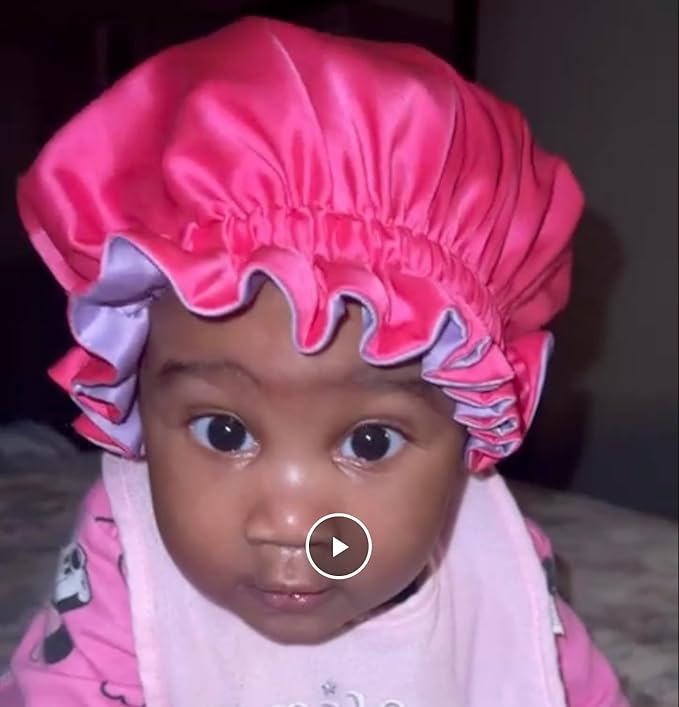 AKISS Baby Infant Newborn Toddler Satin Silk Hair Bonnet for Baby Girl Boy Sleeping Kids Cap Hat