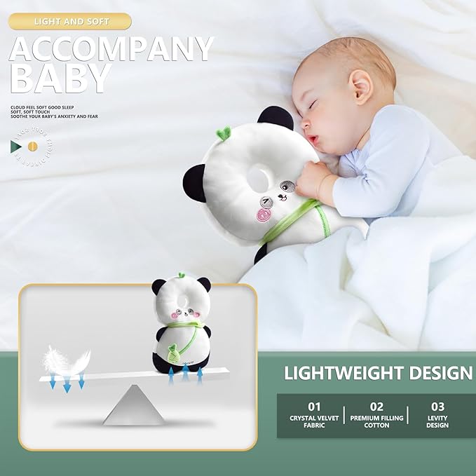 Baby Head Protector,Adjustable Baby Head Protection Backpack (Panda)