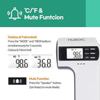 HubiBaby Forehead Thermometer for Adults and Kids, Digital Infrared Thermometer for Baby, Touchless Thermometer with 3 Color Fever Alarm, Fast Reading, Mini Hygrometer Combo (Black)