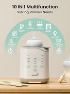 GROWNSY Bottle Warmer, 2025 Fast Baby Bottle Warmer for Breastmilk & Formula, Smart Temperature Control, with Timer, Thaw, Food Heater, Night Light, Calentador De Biberones for All Bottles