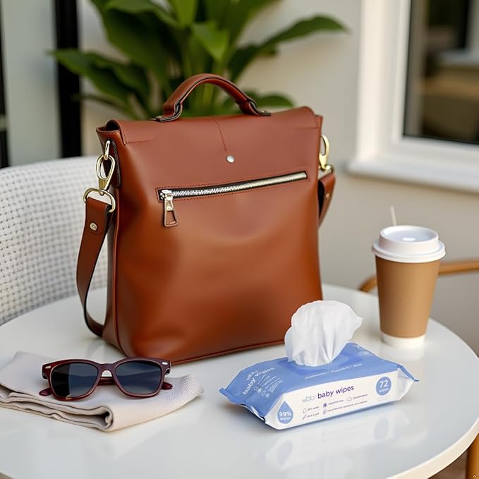 Ubbi Fragrance-Free Baby Wipes, 99% Water Based, Plant Based Wipes, Hypoallergenic for Sensitive Skin with Chamomile, Vitamin E & Aloe, EWG Verified, Value Pack, 3 Pack (216 Wipes Total)