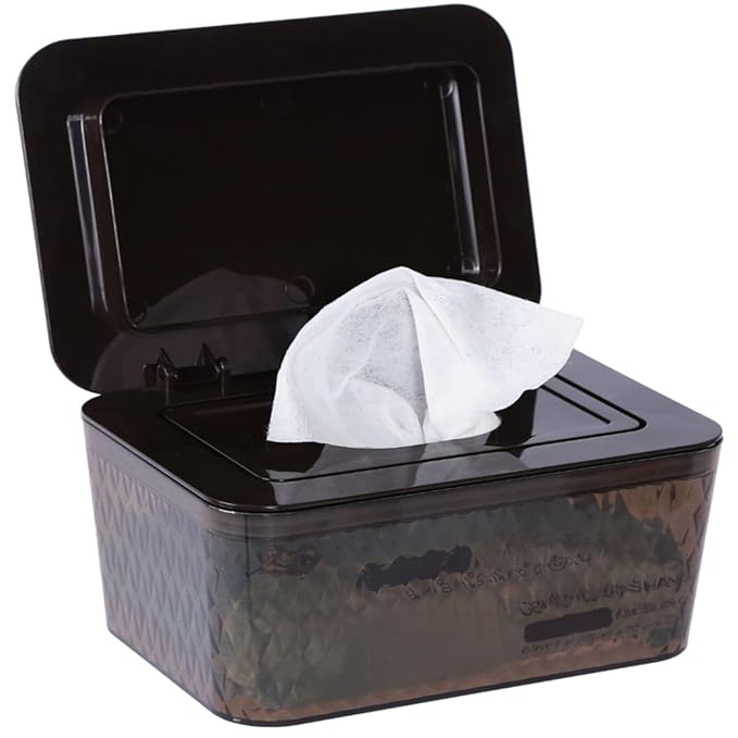 2 Pack Baby Wipes Dispenser Wipe Holder - Larger Capacity Wet Wipe Dispenser Box Wipes Container for Bathroom Keep Wipes Moist and Fresh