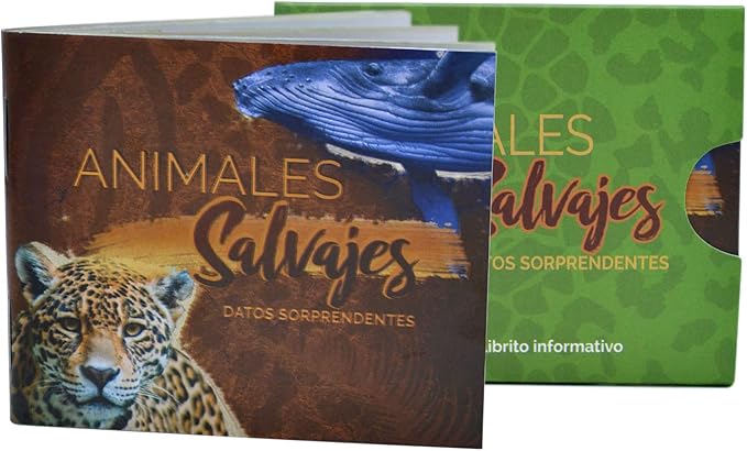 Menique Wild Animals Memory Matching Game – Spanish Edition – 80 Cards (40 Pairs) with Real Photos – Educational Game in Spanish for Kids and Adults – Includes Booklet