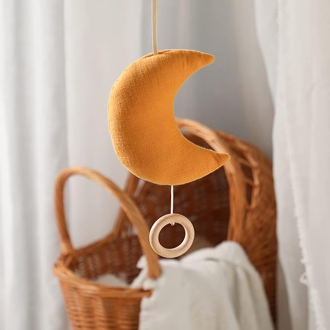 Baby Travel Toy with Music Box - Brahm's Lullaby Pull Musical Toy, Baby Mobile Crib Bed Bell Toy for Carriers and Cribs