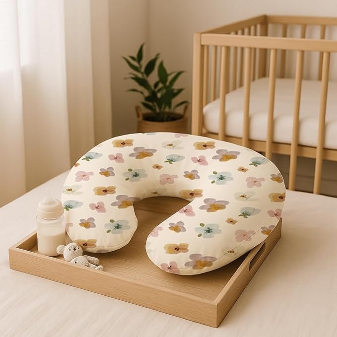 Nursing Pillow Covers 2 Pack, Breastfeeding Pillow Slipcovers Soft and Stretchy, Nursing Covers for Baby Girls Boys Newborn (B0DQTM9XZV)