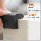 Roving Cove HeftyFit Corner Protector for Baby (16 Large Corners), Heavy-Duty Soft Rubber Foam Furniture Corner Bumper Guards, 3M Adhesive Pre-Taped, Onyx Black