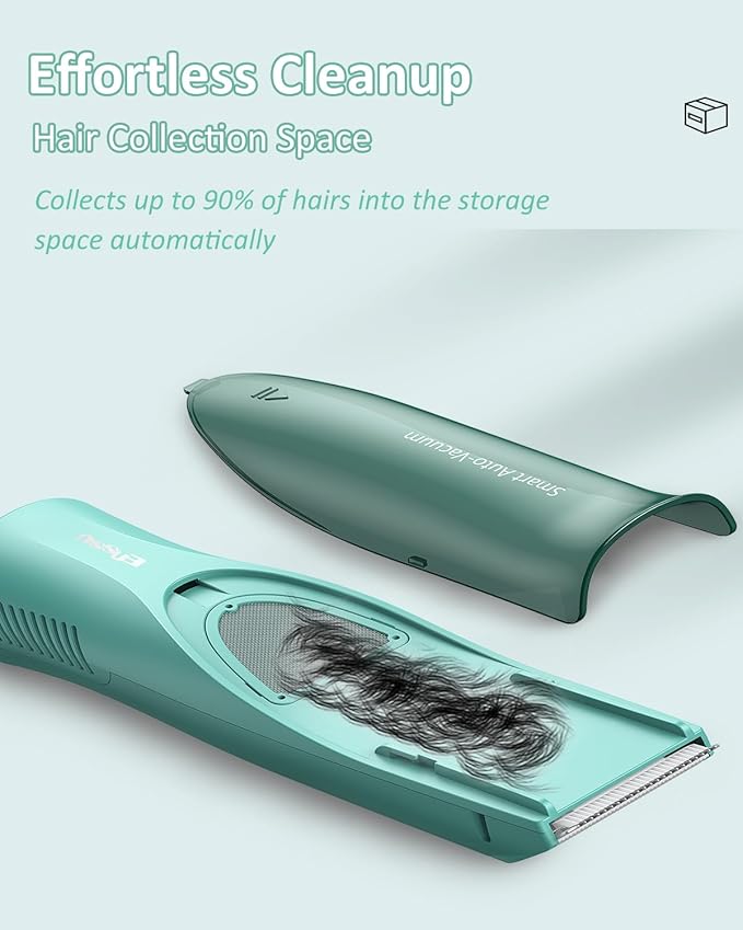 Baby Hair Clipper,Vaccum Hair Clippers for Kids/Toddlers,Cordless Baby Hair Cutting Kit with Two Modes,Baby Hair Trimmer Haircut Machine in Large Hairs Storage Space,Rechargeable,Waterproof