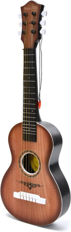 23" Acoustic Guitar, Kids 6 String Toy Guitar - Realistic Steel Strings - Beginner Practice First Musical Instrument for Children, Toddlers (Walnut)