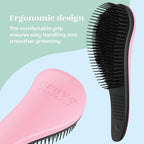 Crave Naturals Biggie Glide Thru Hair Brush - Detangler Brush for Curly, Straight, Wet or Dry Hair - Gentle Detangling Brushes for Adults, Kids, Toddlers - Hair Accessories for Women, 8.4"x3.4" - Pink