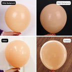 RUBFAC 129pcs Nude Balloons Different Sizes 18 12 10 5 Inch, Boho Beige Apricot Balloon Garland Arch Kit for Party Decoration Gender Reveal Graduation Wedding Anniversary Baby Shower Party Supplies
