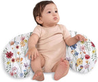Little Grape Land Nursing Pillow,Upgraded Breast Feeding Pillow for Mom,Breastfeeding & Bottle Feeding for 0–16 Months, Soft Machine Washable Cover with Firm Breathable Filling, Tummy Time,Flower