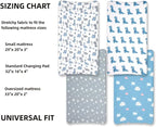 4 Pack Soft Baby Boy Sheets Dinosaur Star Cloud Soft Polyester Neutral Unisex Fitted Sheets Set for Baby Boys