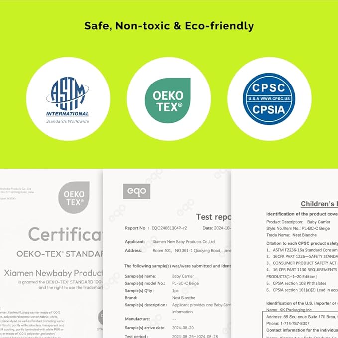 NEST BLANCHE Baby Carrier – Soft Cotton Linen Blend with Magnolia Jacquard Design, Adjustable and Ergonomic for Newborns and Toddlers (Ebony)