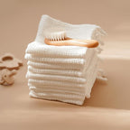 Konssy Baby Muslin Washcloths 7-Pack, 100% Cotton Baby Bath Washcloths, Soft & Absorbent Wash Cloths and Burp Cloths for Newborn Kids Girls & Boys, 11x11 inches