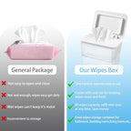 2 Pack Wet Baby Wipes Dispenser - Large Capacity Wipe Holder Seal-Designed Dust-Proof Wet Wipes Container Keep Diaper Wipes Fresh