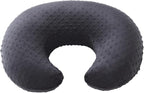 Nursing Pillow and Positioner Breastfeeding and Bottle Feeding, Propping Baby, Tummy Time, Sitting Support for Baby Boy and Baby Girl, with Removable Dots Cover (Black)