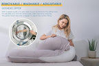 INSEN Cooling Pregnancy Pillow, Maternity Pillow for Pregnant Women, C Shaped for Side Sleeping(Cooling Silky Grey)