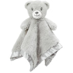 Bear Security Blanket Soft Minky Baby Lovey Animal Plush Blanket Unisex Lovie Gift for Toddler, Boys and Girls, 13.5 Inch (Grey)