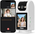 Anlapus C520M 5MP PT Plug-in Indoor Security Camera with 2.8 inch HD Screen, 3K Pet Camera with Phone App, 360 View, 2-Way Talk, AI Person/Motion/Pet Detection, Auto Tracking, for Pet Baby Elderly