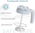 Papablic 32oz Formula Mixing Pitcher Lid, Breastmilk Pitcher Mixing Handle & Flip Locking Spout for Mixing Formula/Breastmilk/Protein Powder/Coffee, Blue