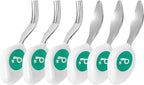 doddl 6-piece Spoon and Fork Set (3 Pairs) - Learn to use Toddler Silverware in Minutes, Toddler Utensils 1 year old & up, Baby Led Weaning Supplies