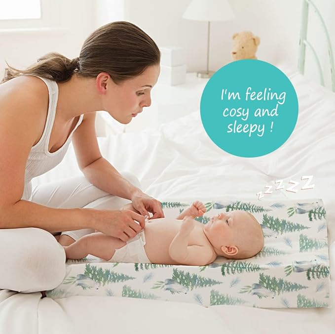 BROLEX Changing Pad Covers for Baby: Boy Girls Ultra Stretchy Soft 2 Pack, Brown Polar Bears