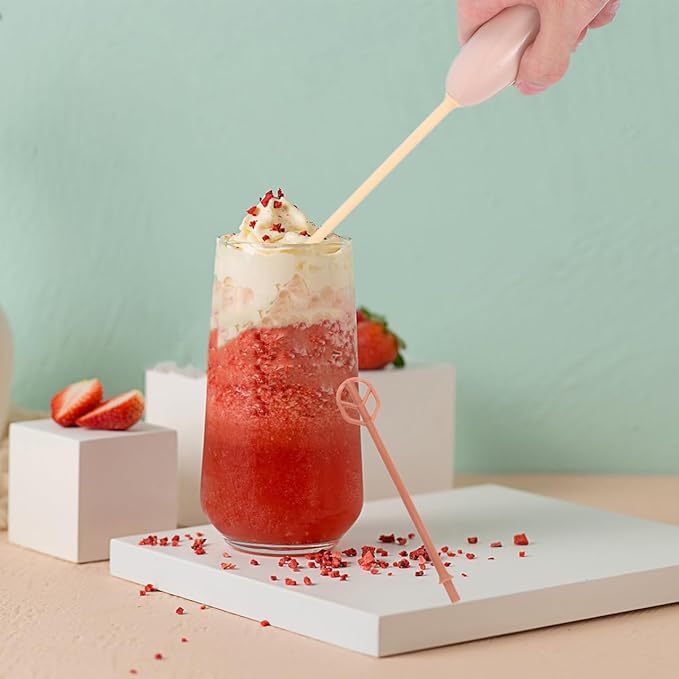 Handheld Electric Mixer Small Portable Drink Infant Milk Powder Mixer with 2 Stirring Sticks