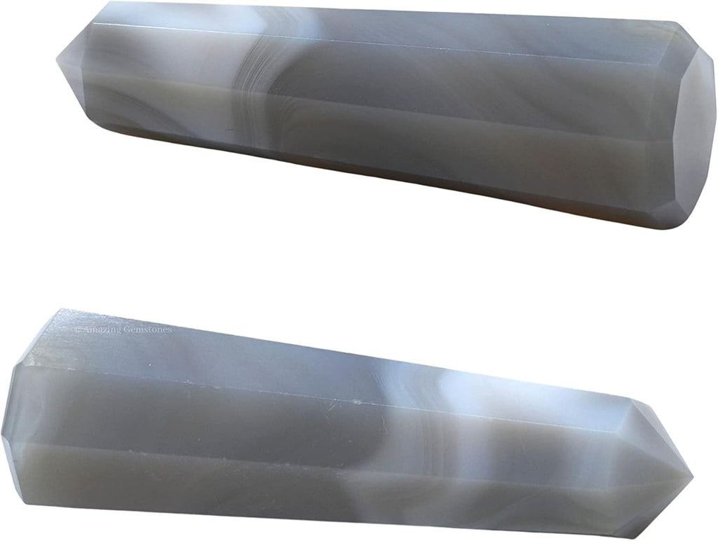 Amazing Gemstone Agate Crystal Towers ~ Natural Healing Crystal Point Obelisk for Reiki Healing and Crystal Grid (2 to 3 INCH)