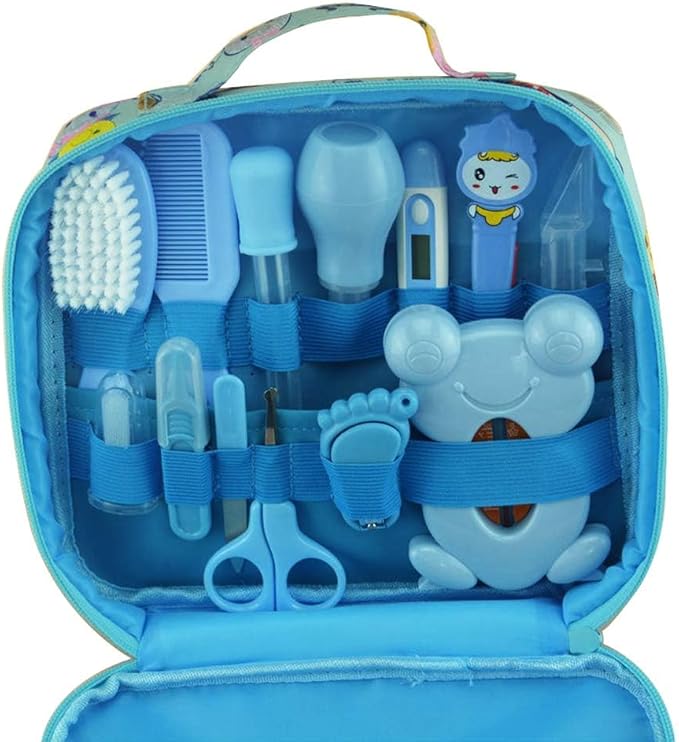 ZELINYE Baby Grooming kit Set Infant Baby Grooming Tools Newborn Manicure Set Baby Healthcare Nail Clippers Hairbrush Tool Set(13PCS)