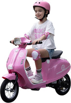 Kids Motorcycle, 2 Wheel Electric Motorcycle for Girls Ages 8-14, 24V Ride on Toys with Music, Story, Headlight, 3 Speed Options, Up to 60min Ride Time, for Riders up to 143 lbs, Easy Assemble, Pink