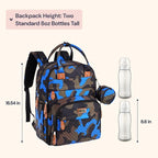 BabbleRoo Diaper Bag Backpack - Baby Essentials Travel Tote - Multi function Waterproof Diaper Bag, Travel Essentials Baby Bag with Changing Pad, Stroller Straps & Pacifier Case - Unisex, Blue Camo