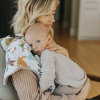 Little Unicorn Ultra-Absorbent Premium Burp Cloth 2 Pack | Soft on Baby's Skin | Larger Size | Ergonomic Design | Set of 2 (Woof)