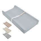 Baby Diaper Changing Pad, PU Compressed Waterproof Portable Wipeable Diaper Mat for Travel, Fits Dressers & Tables (Blue)