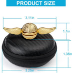 Fidget Hand Spinner Toy for Kids Adults, Sensory Orb Gift for Boys Girls, Ideal Finger Toy for Decoration Collection, Cool Metal Sensory Fidget Gyro Toy(Golden)