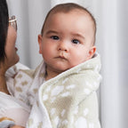 Living Textiles Chenille Knitted Blanket - Taupe Sun Flower