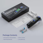 Ear Thermometer, Highly Accurate Ear Thermometer for Kids, Adults and Babies, 30 Memory Recall, 1s Result and 3-Color Fever Alert, with 24 Disposable Probe Covers, Blue