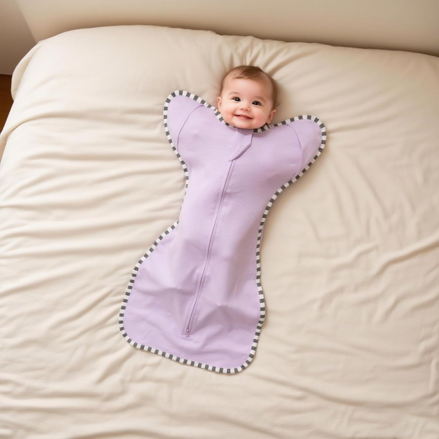 Baby Swaddle Blanket for Newborns and Infants,2-Piece Set Infant Pajamas,Bidirectional Zipper,Easy to Put On and Take Off