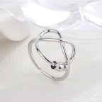 INFUSEU Funny Spinner Fidget Rings for Women Girls Anti Anxiety Stress Worry, Adjustable Size