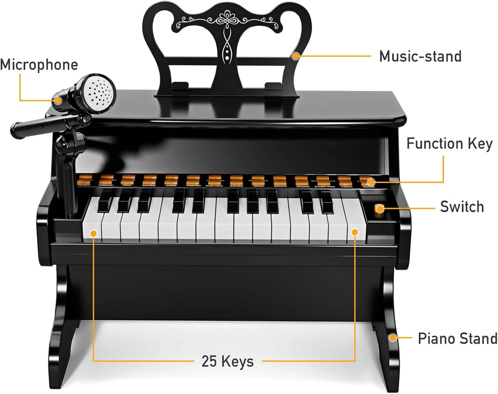 Piano for Kids - 3D High-Fidelity Sound Effects Professional Musical Keyboard Piano Instrument Toys for 3 5 7 9 Years Old Beginners Educational Instruments Birthday Gift